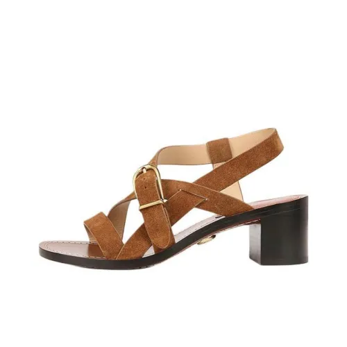 Veronica Beard Etta One Strap Sandals 5cm Women's Brown Вероника Бард Эtta One Ремешок Сандалии 5см Женские Коричневый