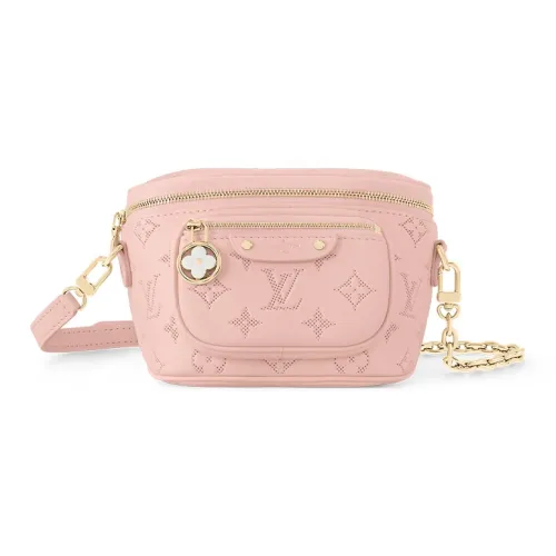 LOUIS VUITTON Bumbag Мягкий Телячья кожа Портативный Одно плечо Бананка Сумка через плечо Мини Женские Розовый Жасмин Розовый