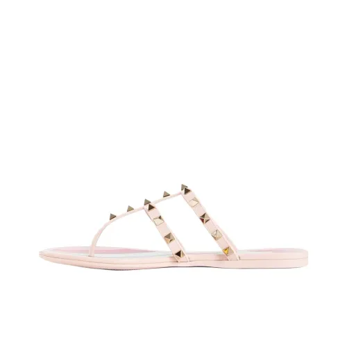 Valentino Rockstud Шлепанцы Женские Розовые