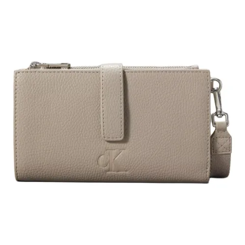 CALVIN KLEIN Полиуретан с искусственной кожей Кошелек Женский Бежевый Желтый