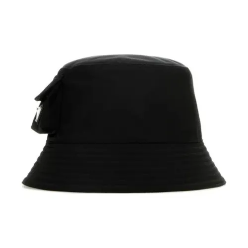 PRADA Переработанный нейлон Шляпы ведра Мужской Черный