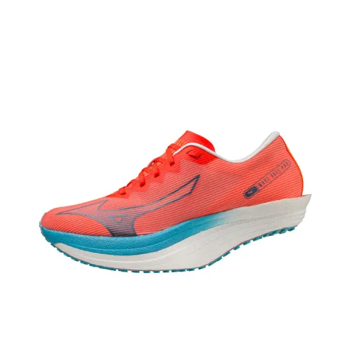 Mizuno Wave Duel Pro Устойчивый к истиранию Дышащий Низкий Топ Повседневная Беговая Обувь Мужская Красная Синяя