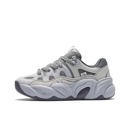 ANTA Противоскользящие Износостойкие Низкие Топ Кроссовки для бега Женские Серые