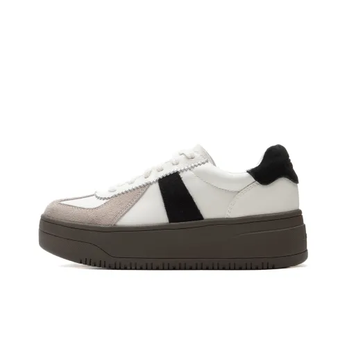 LINING Cheese 2,0 German Training Скейтборд Кроссовки Низкие Топ Белый Черный Женские