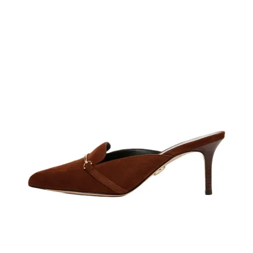 Veronica Beard Домашние тапочки 7 см Женские Умбра