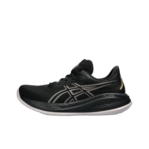 Asics Gel CUMULUS 26 Low Топ Беговые кроссовки Женские Черный Белый