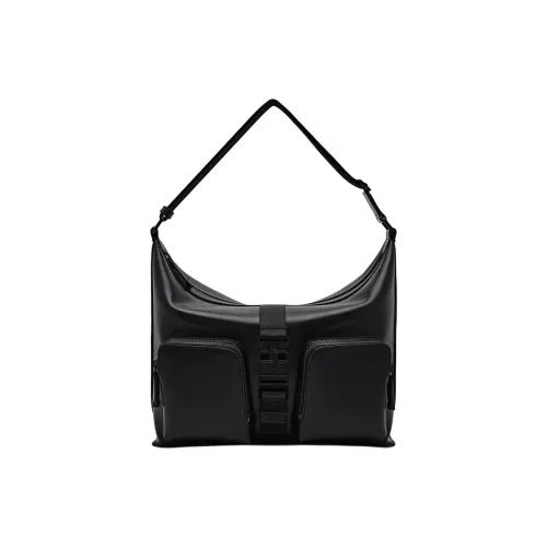 PEDRO Artificial Leather Crossbody Bag Medium Unisex Black PEDRO Искусственная кожа Сумка через плечо Средняя Унисекс Черная