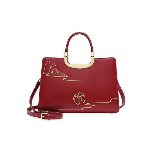 Ancient Yi Xi Коровья кожа Сумка Mom Большой объем Сумка на плечо Женская Red door Opening