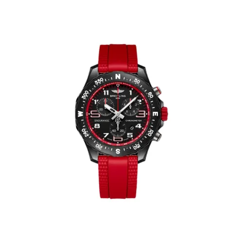 Breitling Кварцевый механизм Унисекс Часы 38 мм Черный циферблат Breitlight® Корпус Резиновый ремешок