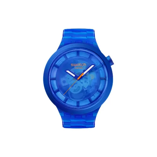Swatch Quartz Механизм Мужские часы 47 мм Синий