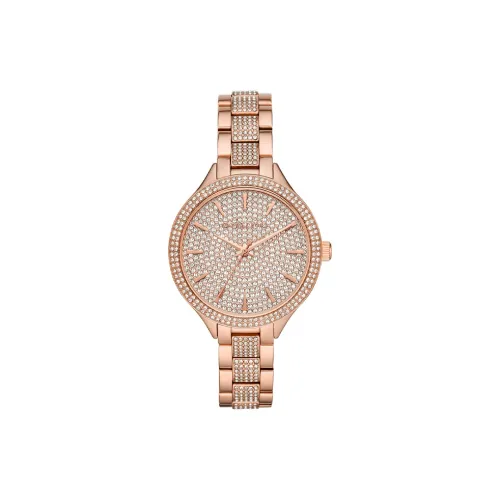 MICHAEL KORS Наручные часы Кварцевый механизм Ремешок из нержавеющей стали 38 мм Розовое золото Циферблат Женские часы