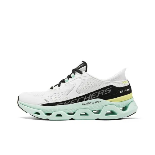 Skechers Glide Step Altus Износостойкие Дышащие Низкие Беговые Кроссовки Женские Белые Черные