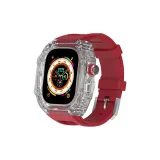 Ледниковый белый + красный фторкаучук, ремень, шпилька