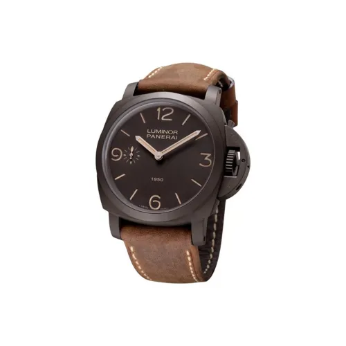PANERAI Механизм с ручным заводом Мужские часы 47 мм Коричневый