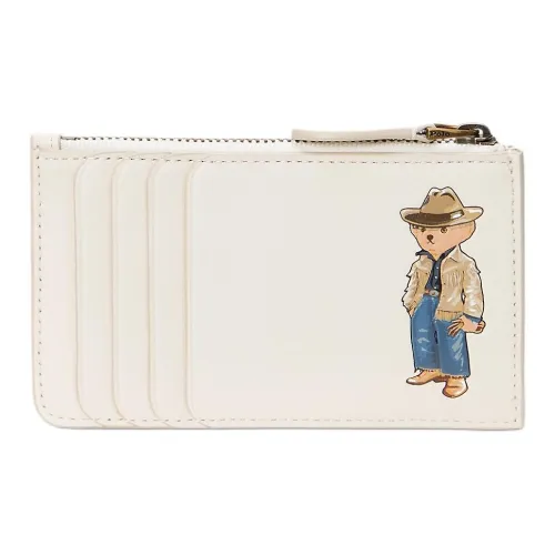 Polo Ralph Lauren GRAIN LEATHER Картхолдер Женские Слоновая кость