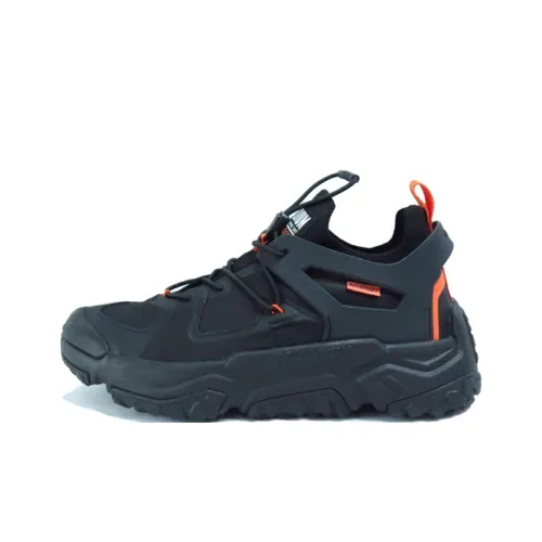 PALLADIUM OFF Сетка Slip-resistant Водонепроницаемый Низкий Топ Повседневные Беговые Кроссовки Женские Черный Оранжевый