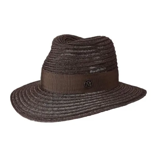 Maison Michel Хлопок Шапки и Кепки Женские Темно-Коричневый