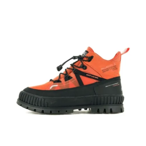 Палладий Slip-Resistant Водонепроницаемый Высокий Топ Уличная Обувь Унисекс Оранжевый Черный