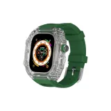 Ледниковый белый + Зеленый фторопластовый ремешок с пряжкой