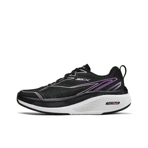 Skechers GO RUN Elevate 2,0 Дышащие Поддерживающие Амортизирующие Низкие Кроссовки для Бега Женские Черные Фиолетовые