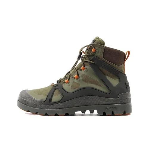 Palladium Pampa Водонепроницаемый и противоскользящий высокий топ уличная обувь мужская армейский зеленый