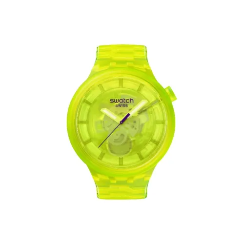 Swatch Quartz Механизм Мужские часы 47 мм Желтый