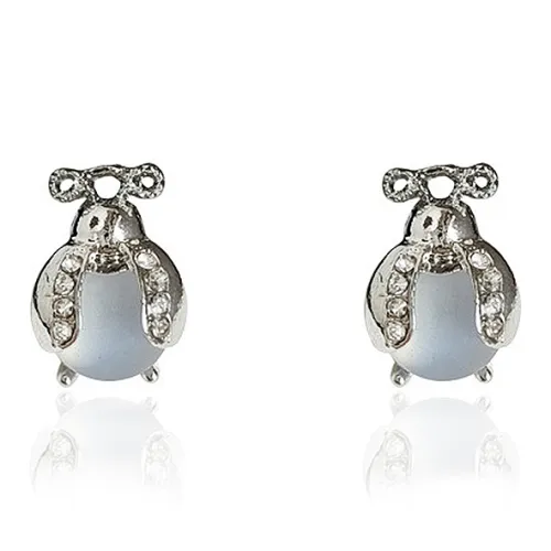 VKVK Серьги-гвоздики из серебра 925 пробы женские