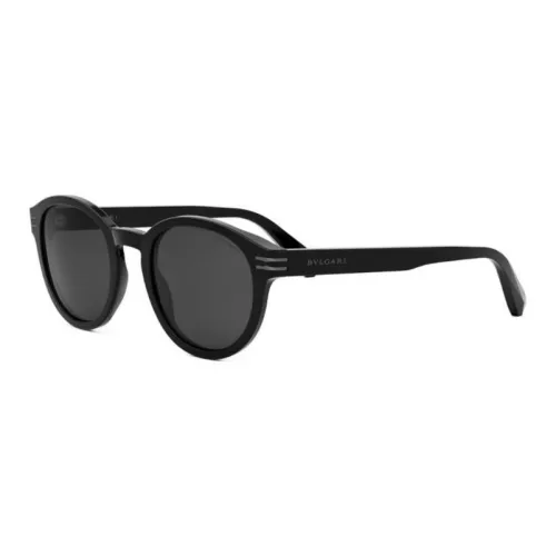 BVLGARI Пластик OVAL SUNGLASSES Мужской Черный