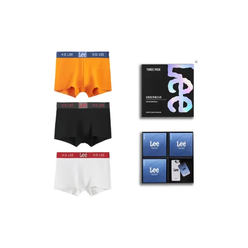 Ли совместный бренд модель Апельсин+Черный+Белый Мужские боксеры