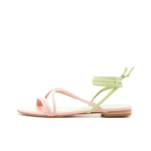 Sarah Chofakian Courtney One Ремешок Сандалии Женские Розовый Зеленый