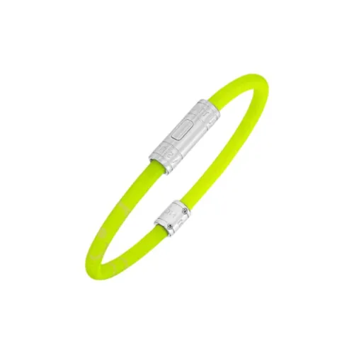 LOUIS VUITTON Canvas коровья кожа металл браслеты мужской неоновый зеленый