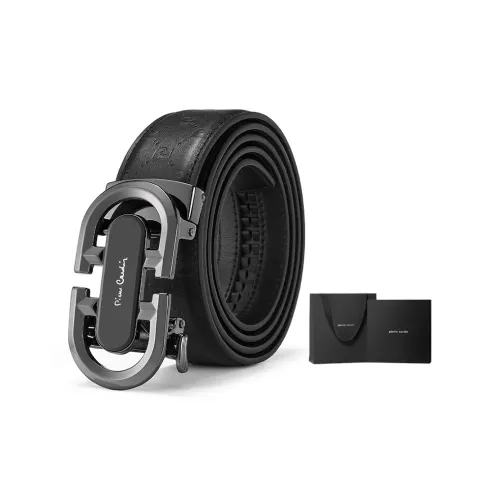 PIERRE CARDIN Ткань из коровьей кожи мужской ремень для повседневного использования брюки кромка пояса мужской черный 3,45 см