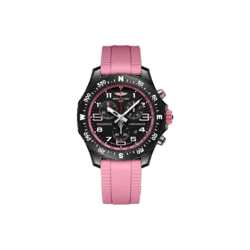 Breitling Кварцевый механизм Унисекс Часы 38 мм Черный циферблат Breitlight® Корпус Резиновый ремешок