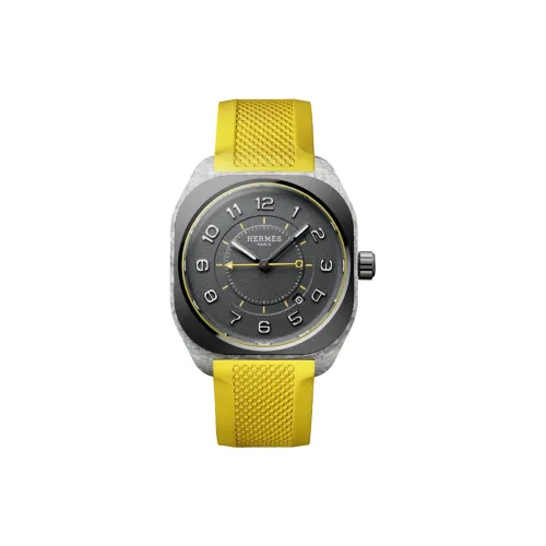 HERMES Наручные часы Автоматический Механический Механизм Резиновый Ремешок 39 мм Черный Циферблат Мужские часы