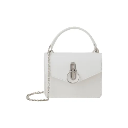 Mulberry GRAIN LEATHER Сумка через плечо Маленькая Женская Белая Фиолетовая