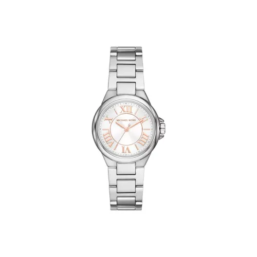 MICHAEL KORS Женские часы Кварцевый механизм Ремешок из нержавеющей стали 33 мм Белый циферблат