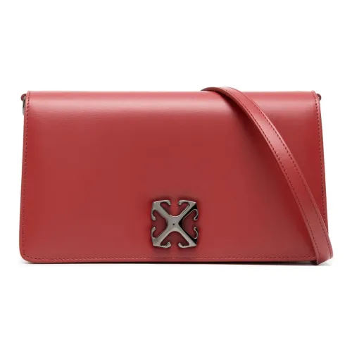 Off Белый Кожа Сумка через плечо Сумка на плечо Женская Красная