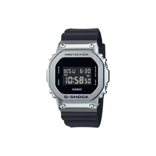 CASIO 5600 Collection Кварцевый механизм Смольный ремешок Часы Унисекс Черный циферблат