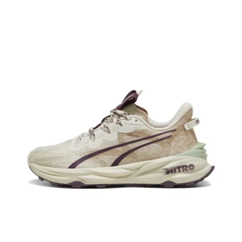 PUMA Fast Trac Nitro Shock Absorbers Противоскользящие Устойчивые к истиранию Низкий Топ Беговые кроссовки Женские Бежевые