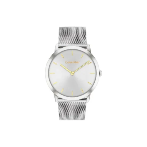 Calvin Klein Watch Кварцевый механизм Нержавеющая сталь Ремешок 37 мм Серебристый циферблат Унисекс