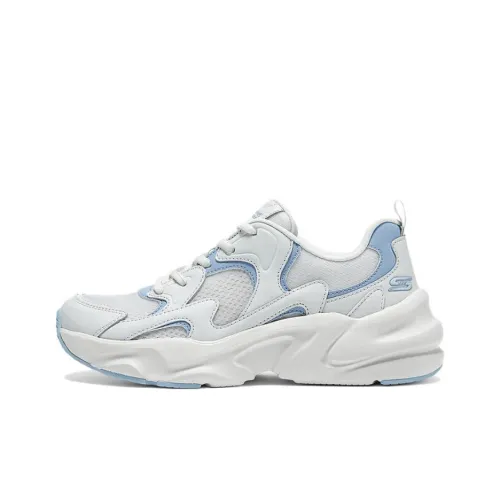 Skechers DLITES Low Топ Толстая подошва Кроссовки Женские Светло-Серый