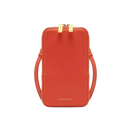 COCCINELLE GRAIN LEATHER Одно плечо Через плечо Чехол для телефона Женский Красный