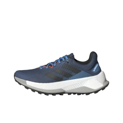 adidas Terrex Soulstride Slip-Resistant Low-Top Trail Running Shoes Men's Blue adidas Terrex Soulstride Slip-Resistant Низкие Кроссовки для Беговых Пути Мужские Синие