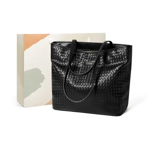 15 MINS Сумка через плечо из синтетической кожи большая женская полночный черный экрю