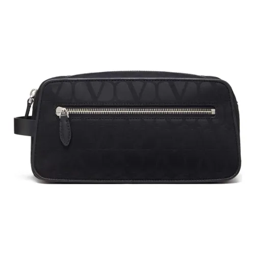 Valentino Телячья кожа и металл клатч для хранения туалетных принадлежностей мужской черный