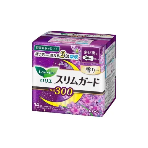 Laurier ZERO Feel Гигиенические прокладки Ультра Тонкие для ночного использования против бокового протечения прокладка Auntie Pad 30 см*14 Штук