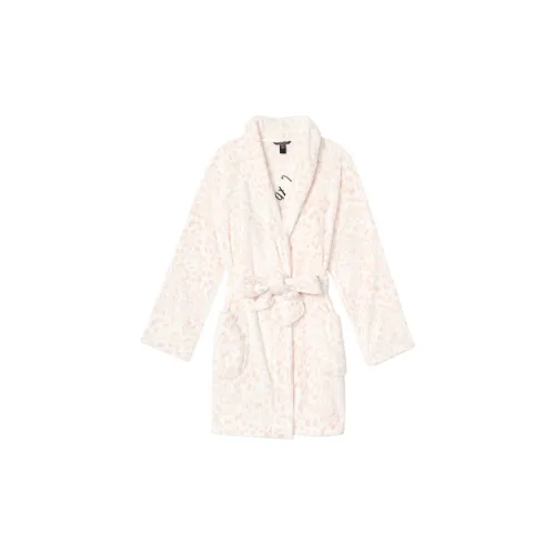 Victoria's Secret Хлопальные халаты Женские Леопард с принтом Розовый