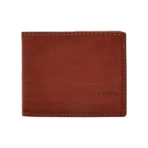 FOSSIL Кожа Кошелек Стандартный Мужской Средний Умбер