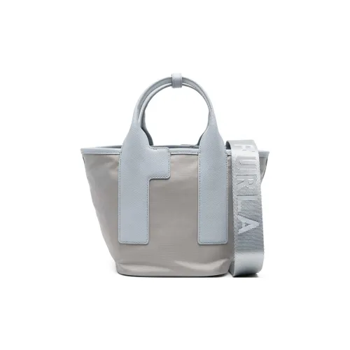 Furla Piuma Переработанный нейлон Сумка через плечо Сумка Маленькая Женская Светло-синяя