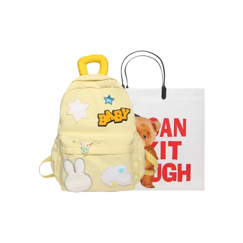 Worm's Home Нейлон Рюкзак Стандартный Унисекс Розовый Желтый